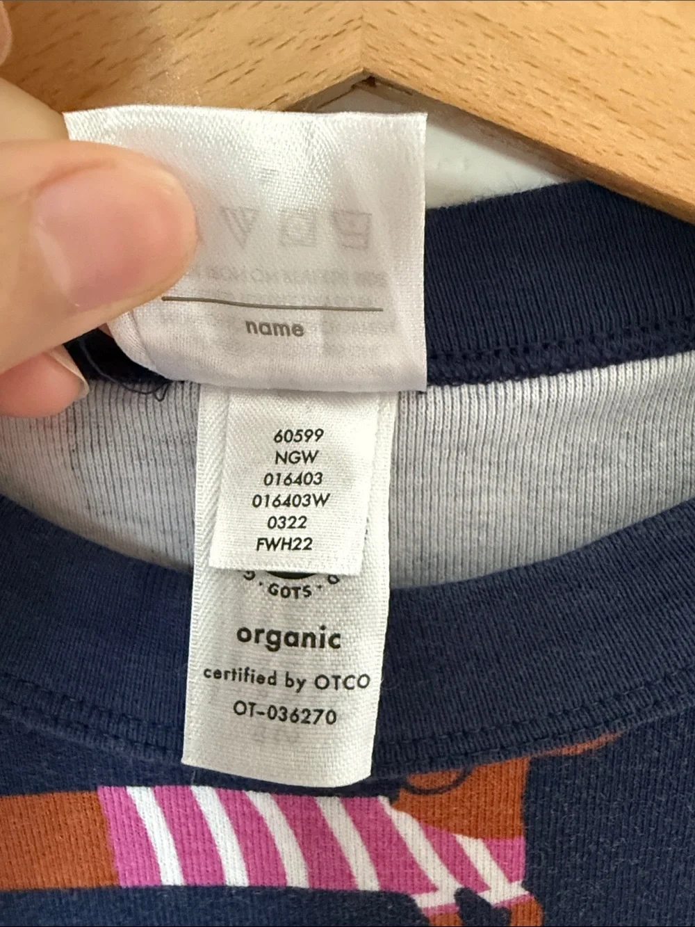 Hanna Andersson Dachshund Dog Organic Cotton Pajama Top Navy Size 6-7